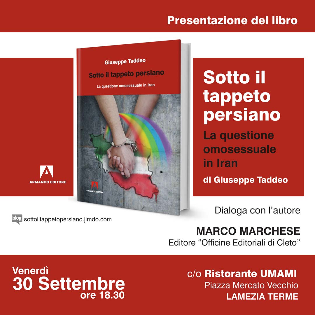 Presentazione del libro di Giuseppe Taddeo dal titolo Sotto il tappeto persiano